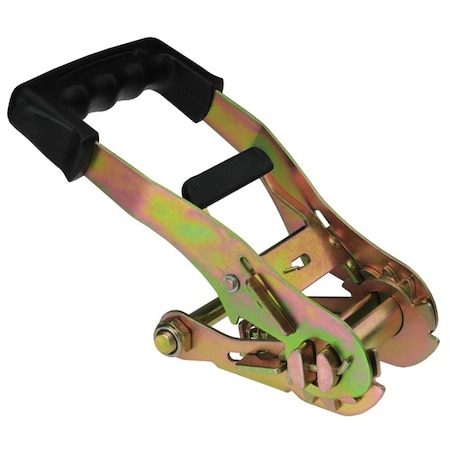 Us Cargo Control 2" Ratchet, Rubber Handle Yellow Zinc, 11, 000 lbs. RAT56